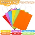 thumbnail image 2 of 60Pcs Paper Gift Bags, 6.3"x3.15"x8.66" Kraft Paper Party Favor Bags Bulk Rainbow Goodie Bag Small Gift Bag with Handles for Kids Birthday Baby Shower Crafts Wedding Party Supplies (6 Colors), 2 of 4
