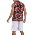 thumbnail image 2 of Sikiie Rose Flowers Basketball Jersey Reversible Men's Mesh Athletic Sports Shirts Training Practice S-4XLMedium, 2 of 6