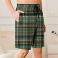 thumbnail image 6 of Xysaqa Men's Comfort Breathable Sleep Lounge Shorts Pockets Plaid Pajama Shorts for Men Summer Casual M-3XL On Clearance, 6 of 6