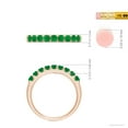 thumbnail image 5 of ANGARA Natural Shared Prong Set Half Eternity Emerald Wedding Band in 14K Rose Gold for Women (Size-2.5mm) | May Birthstone, Birthday, Anniversary, Jewelry Gift for Women | Natural Emerald Ring, 5 of 10