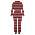 thumbnail image 4 of Gpaecead Girls' Long Sleeve Stripe Tops & Slim Pants 2-Piece Clothing Set 10 Years Red, 4 of 5