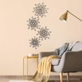 thumbnail image 4 of Black Metal Starburst Wall Sculpture Set of 4 Home Decor Accent, 4 of 6
