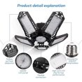 thumbnail image 4 of Luz Led Garaje 120w 10000lm E27 6500k Regulable 5 Paneles Deformables BANYUO  Hogar, 4 of 5