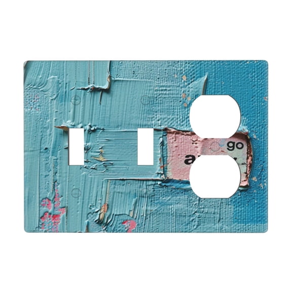 Go Away Switch Cover Decorative Wall Plate 3-Gang 2-Toggle 1-Duplex Standard Size
