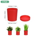 thumbnail image 3 of Uxcell 2 Paquete de Macetas de 4.5 pulgadas Macetas de Plástico con Agujeros de Drenaje para Plantas de Interior Rojas, 3 of 7