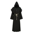 thumbnail image 2 of Kcodviy Men'S Women'S Grim Long Cloak Hooded Capes Couples Jacket Soft Shawl Wraps For Women Ladies Wraps And Shawls Or Capes With Sleeves Turtle Neck Scarf For Women Shawl Scarf Bl, 2 of 4