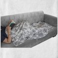 thumbnail image 6 of Floral Soft Flannel Fleece Throw Blanket, Monochrome Petals Traditional Nature Influences Essence Artwork Print, Cozy Plush for Indoor and Outdoor Use, 50" x 60", Dimgray, by Ambesonne, 6 of 6