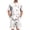 White, variant on Leidass Mens Halloween Pajama Set Short Sleeve Sleepwear Lounge Set Crew Neck Tee and Shorts Casual Homewear Two Piece Outfit Beige L