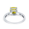 thumbnail image 4 of Vintage Cushion Cut Engagement Ring Yellow CZ 925 Sterling Silver Size 7, 4 of 7