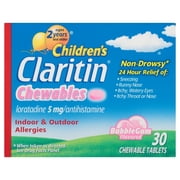 Claritin Children's Bubble Gum Chewable Tablets 5mg 40c