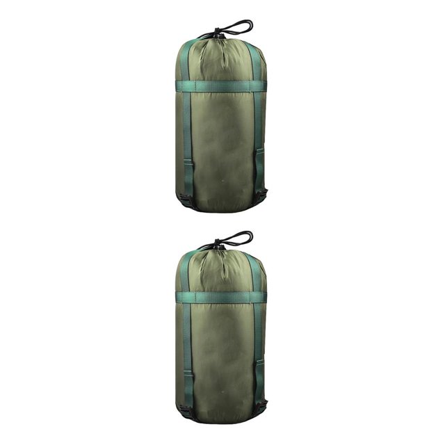 Sonducket Bolsa de compresión Hebilla ajustable Ahorro de espacio A prueba de rasgaduras Uniforme impermeable Material presurizado Saco para acampar al Verde militar 2piezas Sonducket CBP234849