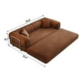 thumbnail image 4 of 78.8" loveseat sofa,Orange Comfy Futon Couch Sleeper Bed, Boneless Sectional Sofa for Living Room,Corduroy fabric, 4 of 9