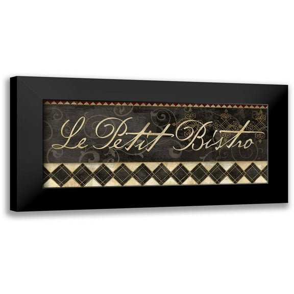 Coulter, Cynthia 14x8 Black Modern Framed Museum Art Print Titled - Le Cafe Sign II