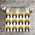 thumbnail image 3 of Ambesonne Jamaican Quilted Bedspread Set 3 Pcs, Rastafarian Dreadlocks, King Size, Multicolor, 3 of 3