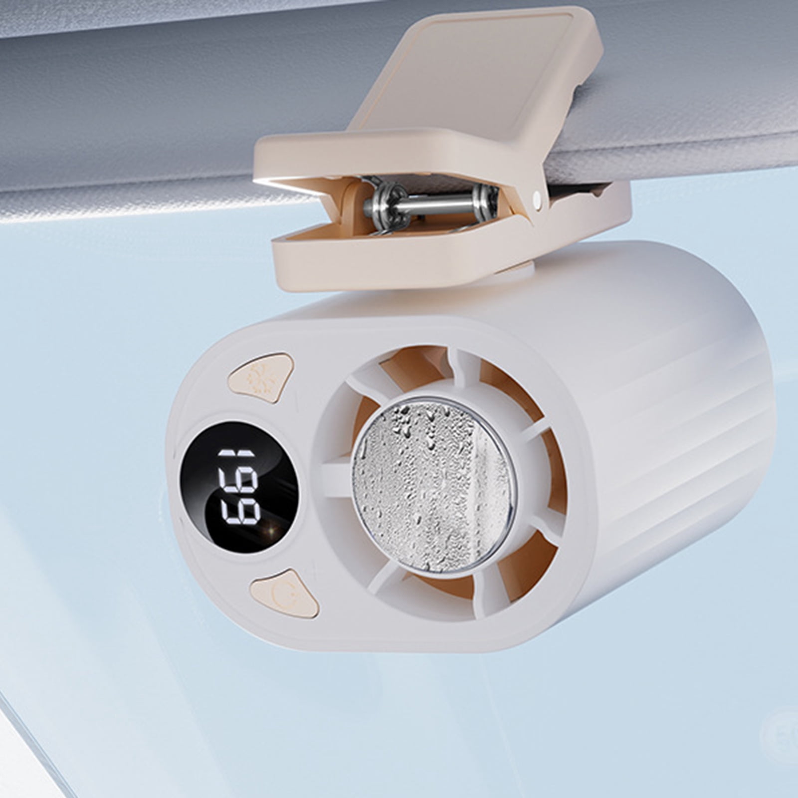 2026 Clip-On Mini Fan, USB Rechargeable Portable Air Conditioner Fan, 3-Speed Silent Bladeless