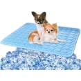 thumbnail image 1 of Cooling Mat Pad for Dogs Cats Ice Silk Mat Cooling Blanket Cushion for Kennel/Sofa/Bed/Floor/Car Seats Cooling (Dog Cooling mat-Blue), 1 of 5
