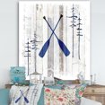 thumbnail image 1 of Designart - The Blue Moose - Oars - Cottage Canvas Wall Art, 1 of 1