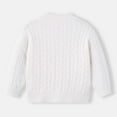 thumbnail image 5 of Zshosam Toddler Sweaters Toddler Baby Boy Sweater Long Sleeve Crewneck Sweater Warm Fall Winter Knit Pullover Tops Size 8T 9T,(White 8-9 Years), 5 of 5