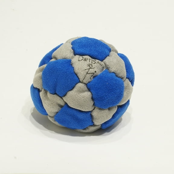 Dirtbag Footbag 32 Panel (Hacky Sack) Blue and Gray