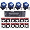 (4) Chauvet DJ Freedom Par Hex 4 Wireless LED PAR Wash Up Lights+DMX Controller