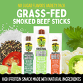 thumbnail image 2 of Sogo Snacks No Sugar, 100% Grass-fed, Non-GMO Beef Sticks Variety Pack. Paleo, Whole30 & Keto Friendly. Nitrate, MSG, Gluten, & Soy Free. (4 Original, 4 Chimichurri, 4 Jalapeno, 12-Count, 1-oz), 2 of 10