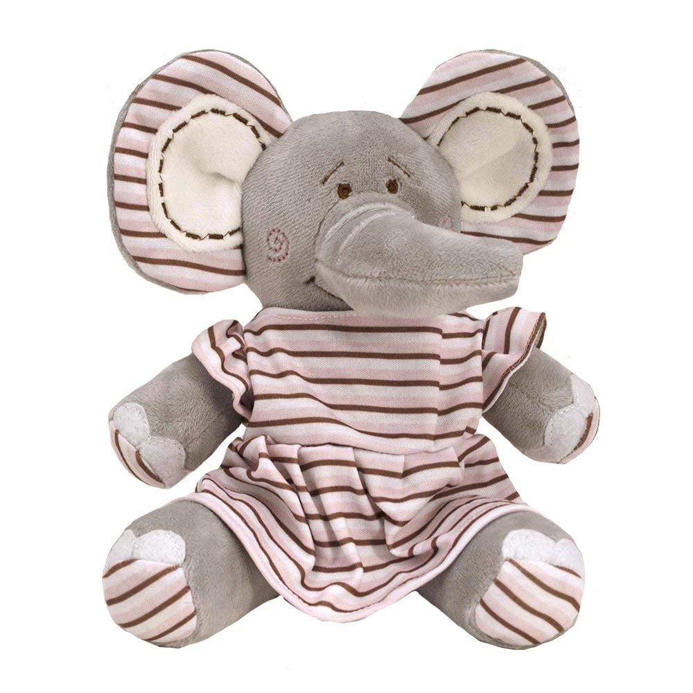 Pink 10in Plush Elephant w Removable Dress by Applesauce