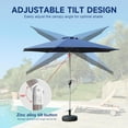 thumbnail image 6 of TOTAL 9FT Patio Umbrella Outdoor Market Umbrella with Silver Aluminum Pole, UV Resistant Canopy, Wind Vent, Tilt & Crank System, Perfect for Patio, Garden, Deck, Pool, Outdoor Dining, Navy Blue, 6 of 7