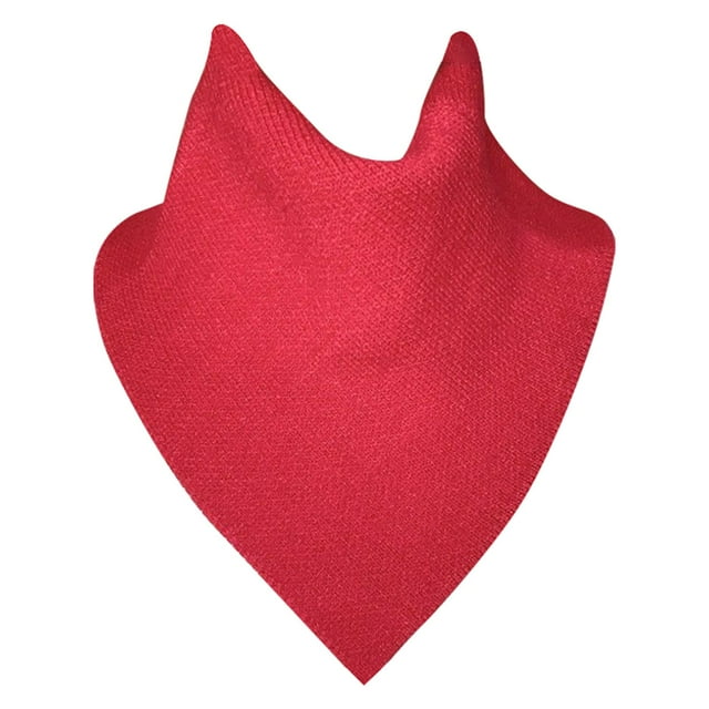 Fgnfyis Women's Autumn Winter Warm Neck Gaiter Set Triangle Scarf Fashionable and Versatile Neck Protection for Cold Weather Red