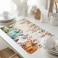 thumbnail image 5 of Fall Thanksgiving Placemats Set of 8 Pumpkin Leaf Watercolor Linen Texture Heat Insulated Linen Place Mats, Washable Stain-Proof Table Mats for Dining Tables Holiday Decor 13x19inch, 5 of 9