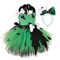 thumbnail image 2 of Odeerbi Toddler Girls Halloween Tulle Tutu Dress with Headband Set Party Color Block Halter Dress, 2 of 7