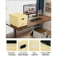 thumbnail image 3 of Caja organizadora de archivos Oterri con tapa de cuero amarillo crema, 3 of 6