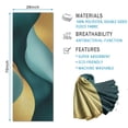 thumbnail image 2 of Teal Marble Gold Wave Pattern Hot Yoga Mat Towel Non Slip for Hot Yoga - Quick-Drying Yoga Mat Cover with 4 Corner Pockets with Travel Bag - Hot Yoga Towel Non Slip 74"x26", 2 of 6