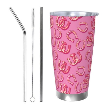 

Cauagu Cute Cowgirl Pattern 20oz Tumbler Stainless Steel Vacuum Insulated Tumbler with Lid Insulated Coffee Mug Thermal Cup with Splash Proof Sliding Lid-Straw Three-piece Set
