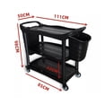 thumbnail image 2 of Receiving Food Trolley Three Plastic Cart Restaurant Hotel Hot Pot Restaurant Mobile Thickening Service Trolley, 2 of 4