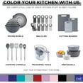 thumbnail image 6 of COOK WITH COLOR 12-Pc Mixing Bowls with Lids Set Plastic Bowls for Kitchen, Gray, 6 of 10