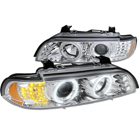 - Spec-D Tuning For 2001-2003 Bmw 5-Series Led Corner Chrome Projector Headlights 2001 2002 2003 (Left+Right)