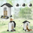 thumbnail image 4 of 8LBS Large Capacity Metal Hanging Bird Feeder - Squirrel Proof with Bilateral Weight-Activated Perches, Outdoor Wild Bird Feeder for Cardinals & Squirrels, Durable Design, Bird Feeders for Outside, 4 of 5