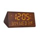 thumbnail image 1 of Reloj despertador digital LED Reloj digital LED Pantalla de hora Madera Regalo moderno Marrón, 1 of 9