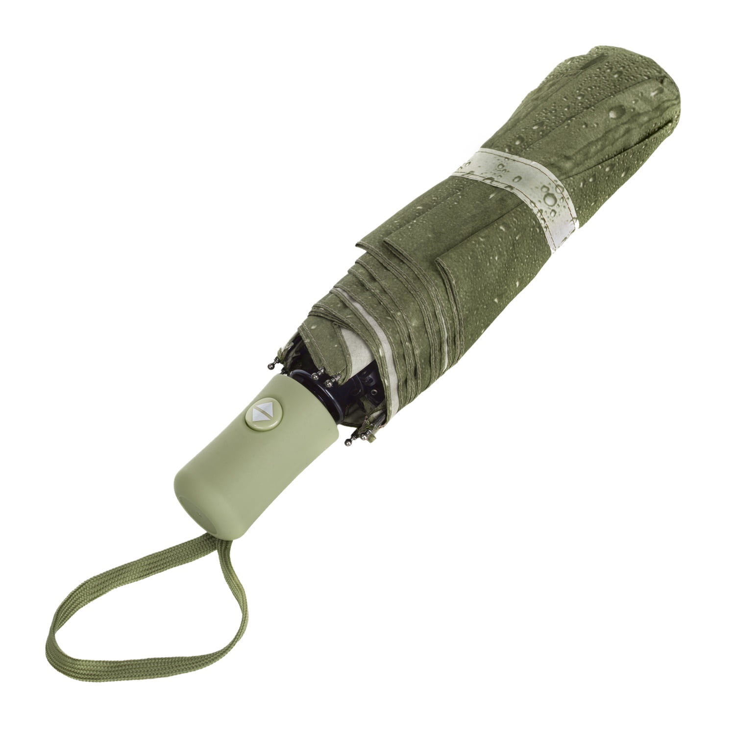 Raindrop Lightweight Compact Travel Sized Windproof Nylon Umbrella With Easy Open Button