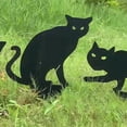 thumbnail image 4 of Halloween Decorations Outdoor, Set of 3 Black Cat Stakes Garden Decor Silhouette Stake Halloween Outdoor Statues, Yard Art Animal Halloween Decor for Lawn Patio, 4 of 9