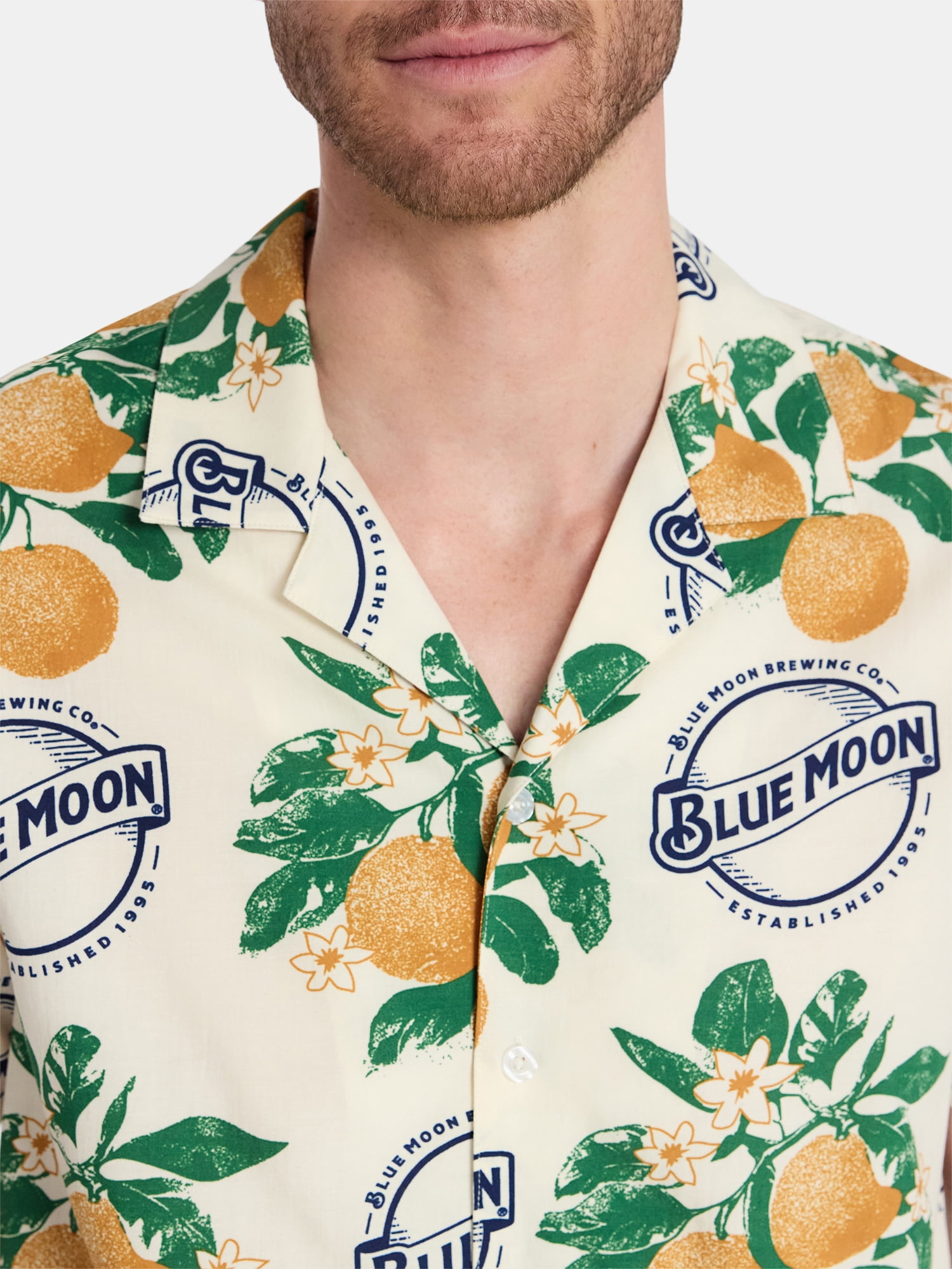Blue Moon Men's and Big Men's Elevated Button Up with Short Sleeves, Sizes S-3XL