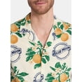 thumbnail image 4 of Blue Moon Men's and Big Men's Elevated Button Up with Short Sleeves, Sizes S-3XL, 4 of 5