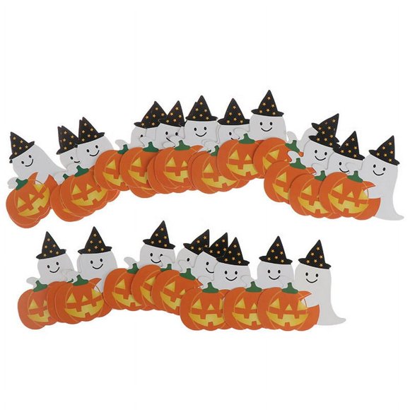 50 Pcs/lot Cartes en Papier Fantôme Citrouille DIY Halloween Cadeau Bonbons Cartes Sucettes