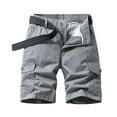 thumbnail image 2 of DDAPJ pyju Cotton Cargo Shorts for Men Elastic Waist Casual Hiking Shorts Relaxed Fit Work Shorts Outdoor Fishing Camping Shorts with Multi Pockets Gray XL, 2 of 4