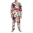 thumbnail image 4 of Kll Colorful Mushrooms (2) Sleepwear Mens Flannel Pajamas,Long Cotton Pj Set, 4 of 9