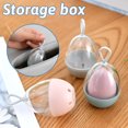 thumbnail image 2 of Egg Shape Beauty Sponge Storage Box Portable Empty Powder Puff Drying Holder, 2 of 7