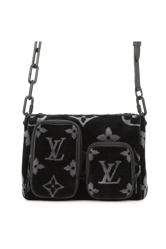 Pre-Owned Louis Vuitton Monogram Eclipse Tuftage Keepall Bandoulire 25 Handbag M45438 Men's...