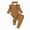 H1754-Brown, variant on TOWED22 Newborn Girl Fall Winter Outfits 3 Pcs Clothing Set Long Sleeve Round Neck Graphic Romper Jumpsuit Flare Pants Headband Baby Girl Clothes Set(Brown,12-18 M)