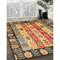 thumbnail image 2 of Ahgly Company Indoor Round Abstract Brown Red Abstract Area Rugs, 6' Round, 2 of 6
