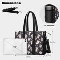 thumbnail image 5 of Teacher Tote Bag,Black Fairy Star Pattern Teacher Utility Tote Bag,Large Work Tote Bags for Women with Multiple Pockets,Top Zipper Closure,13.8x10.6x6.7 Inch, 5 of 5